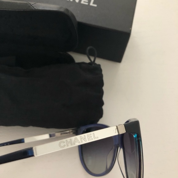 CHANEL Navy Blue Sunglasses main image 7